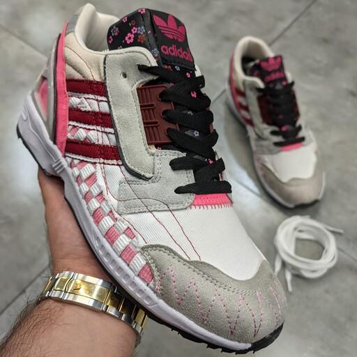 کتونی آدیداس زد ایکس 8000 ساکورا - adidas zx 8000 sakura - سفید زرشکی